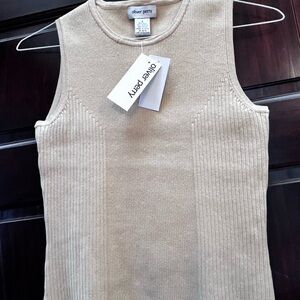 Women's Tan Sleeveless Sweater